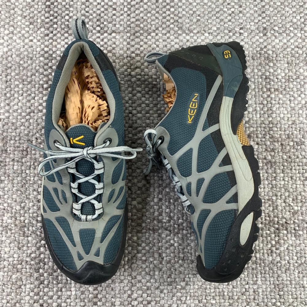 Keen Shellback Hiking Shoes Mens 11 Blue Gray Mesh S3 Support Trail Sneakers
